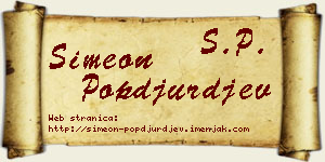 Simeon Popđurđev vizit kartica